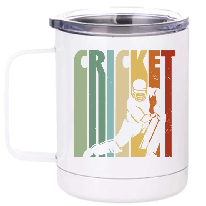 Vintage Cricket Cricket Player Front & Back 12oz Stainless Steel Tumbler Cup