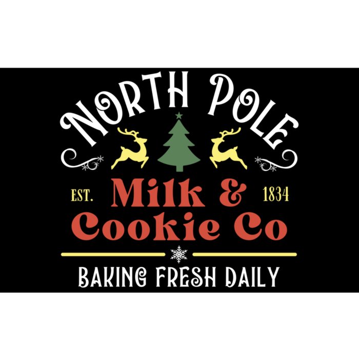 Vintage Christmas Company North Pole Milk And Cookie Co Bumper Sticker