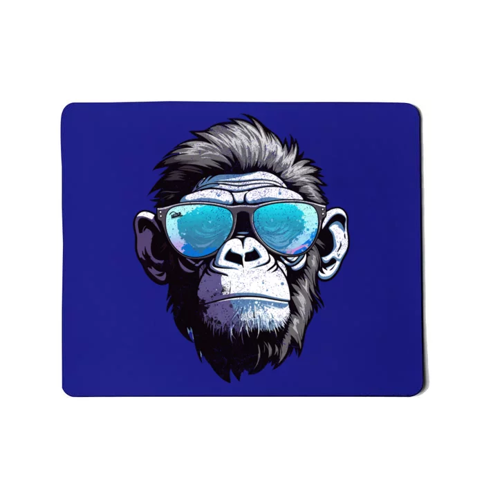 Vintage Cool Cute Monkey With Sunglasses Gift Mousepad