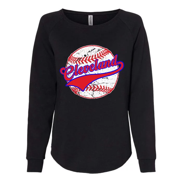 Vintage Cleveland Cityscape Baseball Lover For Men Women Kids Womens California Wash Sweatshirt