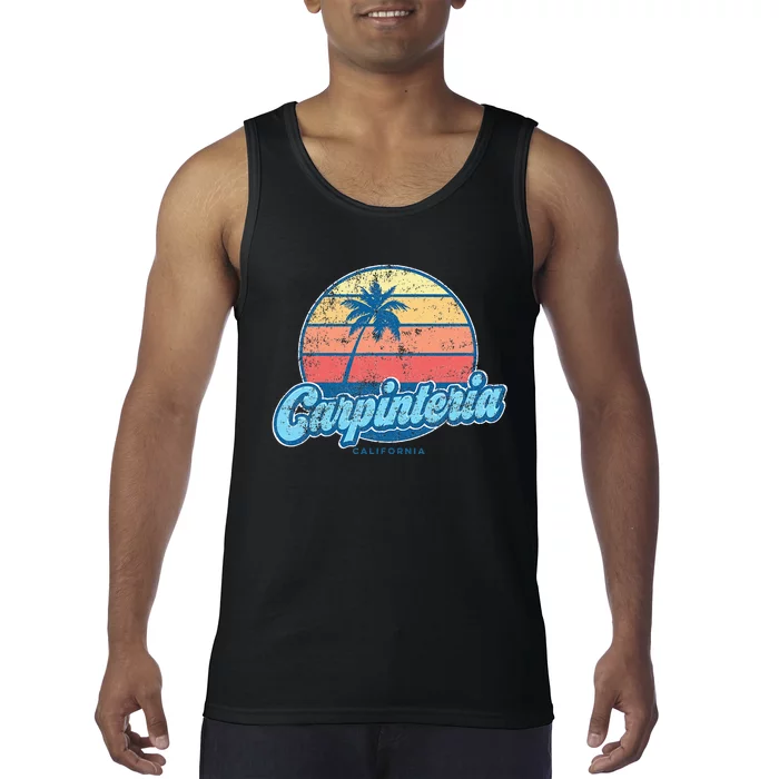 Vintage Carpinteria California Ca Classic 70s Retro Surfer Tank Top