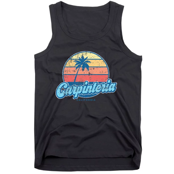 Vintage Carpinteria California Ca Classic 70s Retro Surfer Tank Top