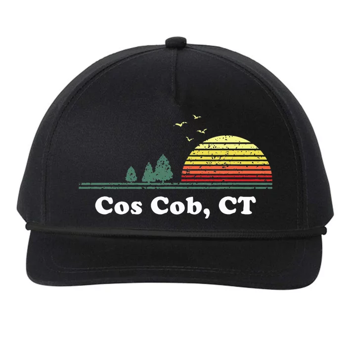 Vintage Cos Cob Connecticut Home Souvenir Snapback Five-Panel Rope Hat