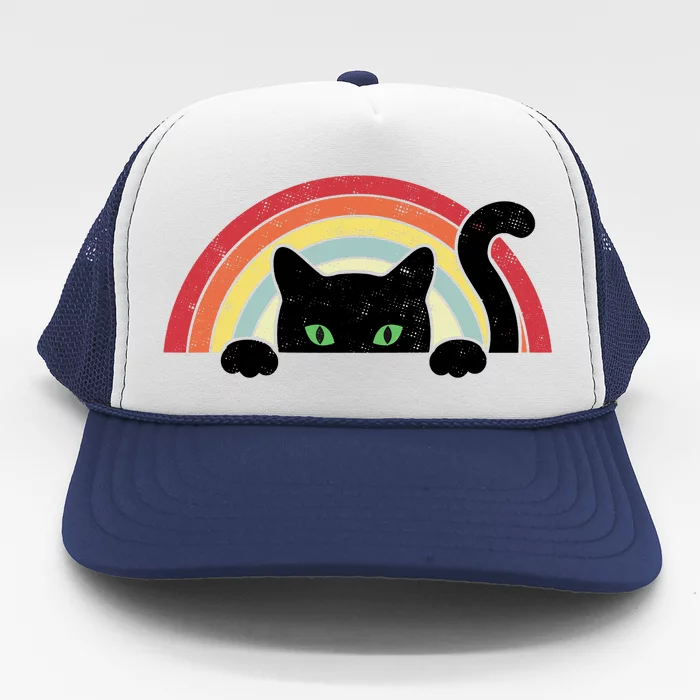 Vintage Cute Cat Teen Girl Cat Lover Trucker Hat