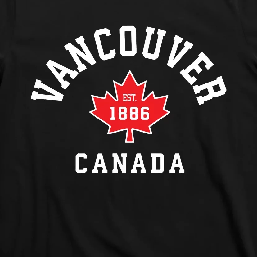 Vancouver Canada Canadian Flag Maple Leaf Gift T-Shirt