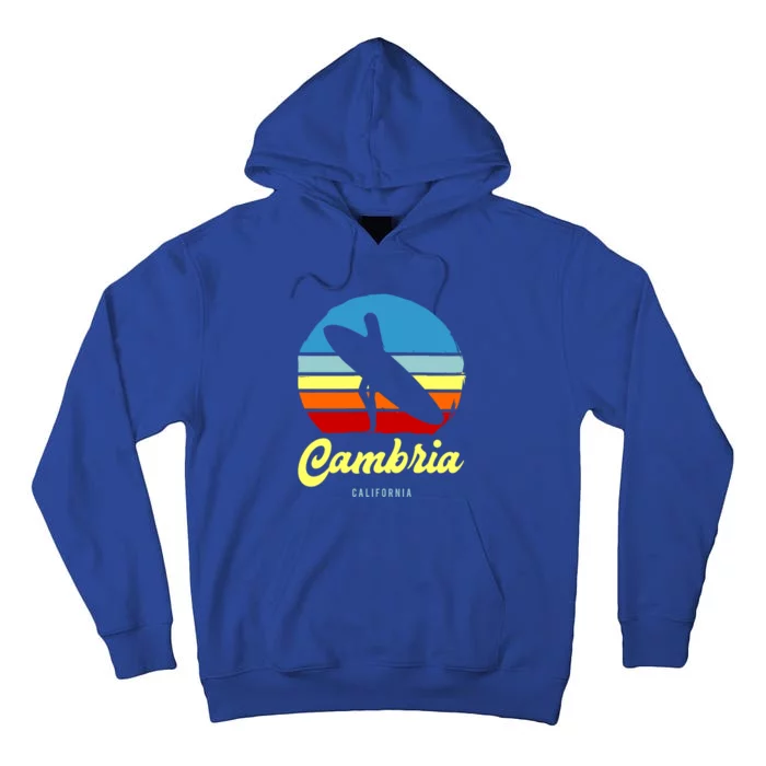 Vintage Cambria California Surf Meaningful Gift Tall Hoodie