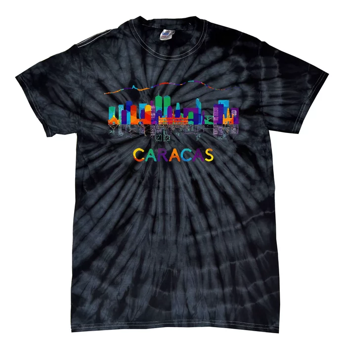 Venezuela Caracas City Arepas Pan Venezuelan Flag Avila Tie-Dye T-Shirt