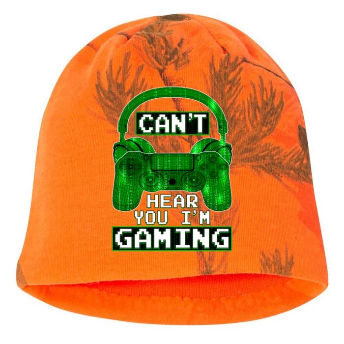 Vintage Computer Code Gamer Gift Can't Hear You I'm Gaming Gift Kati - Camo Knit Beanie