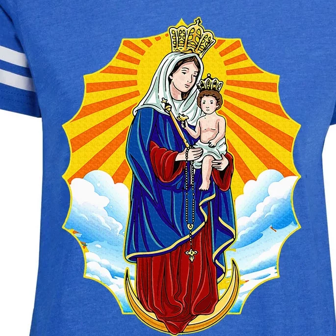 Virgen Chiquinquira Chinita Zulia Maracaibo Venezuela Enza Ladies Jersey Football T-Shirt