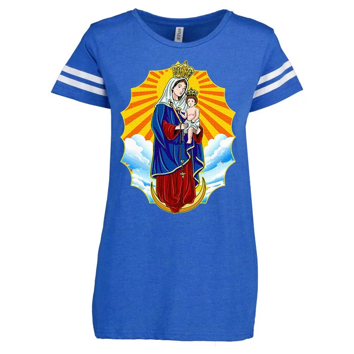 Virgen Chiquinquira Chinita Zulia Maracaibo Venezuela Enza Ladies Jersey Football T-Shirt