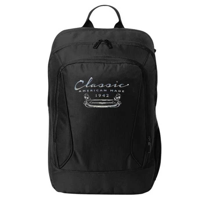 Vintage Classic Car 1942 Happy Birthday Antique Auto City Backpack