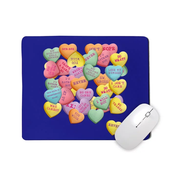 Vintage Candy Conversation Hearts Nti Valentine's Day Gift Mousepad