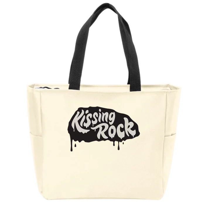 Vintage Carthage College Kissing Rock Throwback Zip Tote Bag