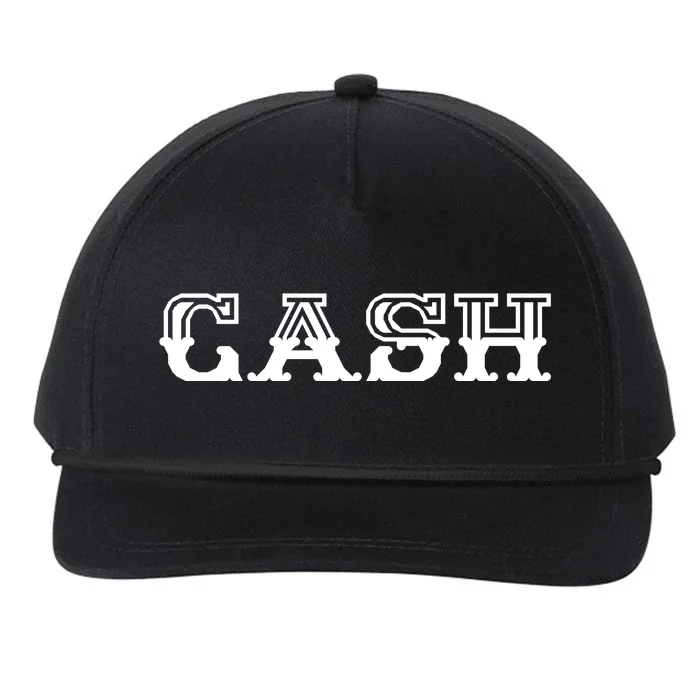 Vintage Cash Country Music Lovers Outlaw Snapback Five-Panel Rope Hat