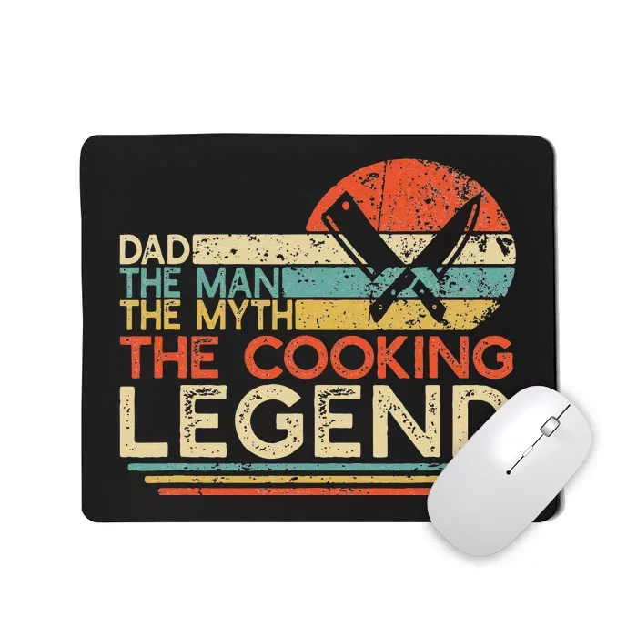 Vintage Cooking Dad The Man The Myth The Legend Chef Gift Mousepad