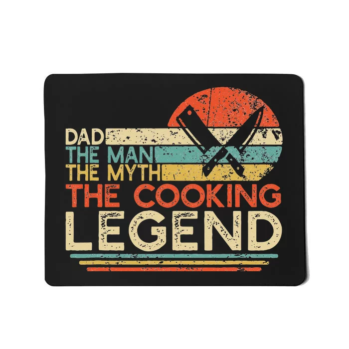 Vintage Cooking Dad The Man The Myth The Legend Chef Gift Mousepad