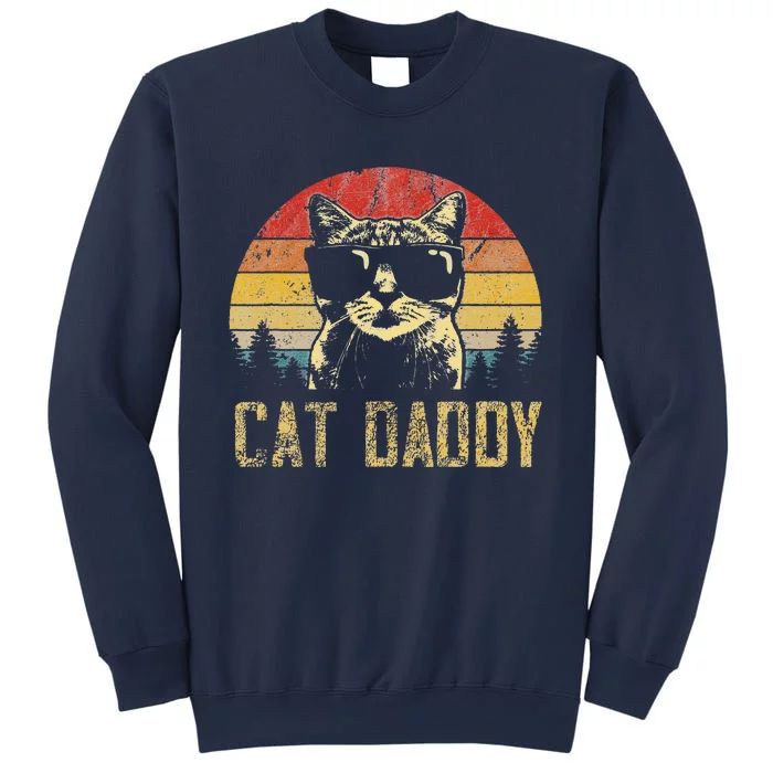 Vintage Cat Daddy Fathers Day Funny Cat Lover Sweatshirt