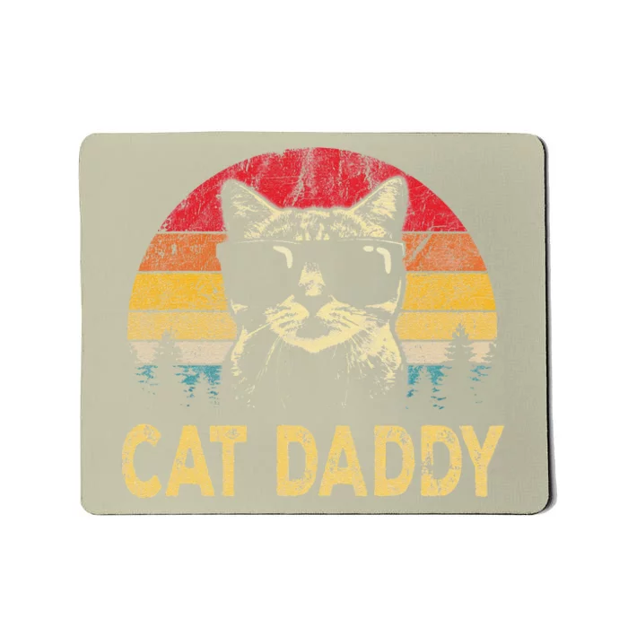 Vintage Cat Daddy Funny Cat Lover Cat Dad Fathers Mousepad