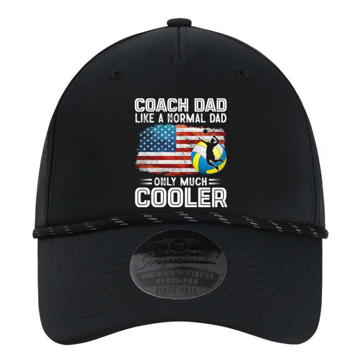 Volleyball Coach Dad Volleyball Players American Flag Gift Performance The Dyno Cap