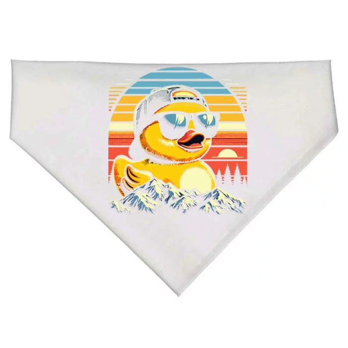 Vintage Cool Duck with Sunglasses & Mountain View USA-Made Doggie Bandana