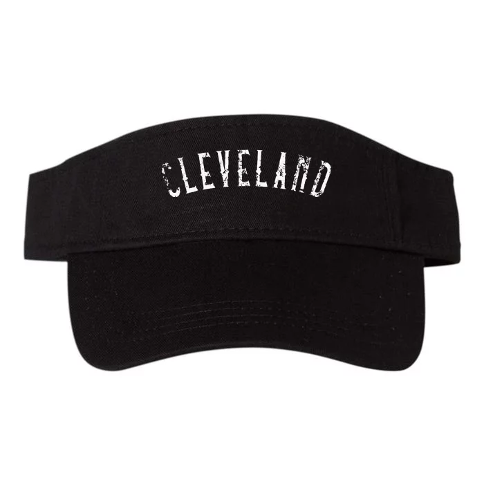 Vintage Cleveland Distressed CLE Valucap Bio-Washed Visor