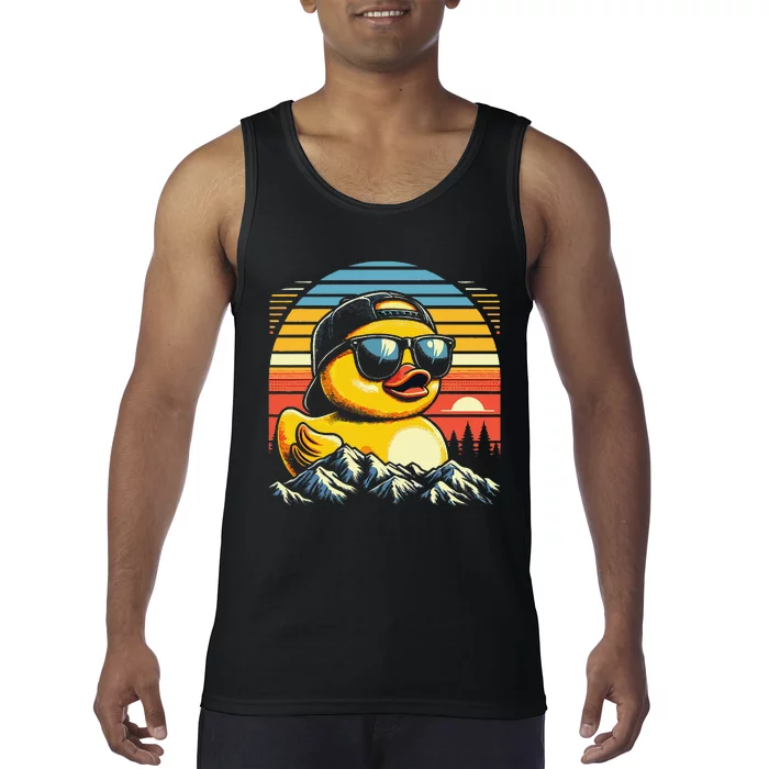 Vintage Cool Duck With Sunglasses  Funny Ducks Tank Top