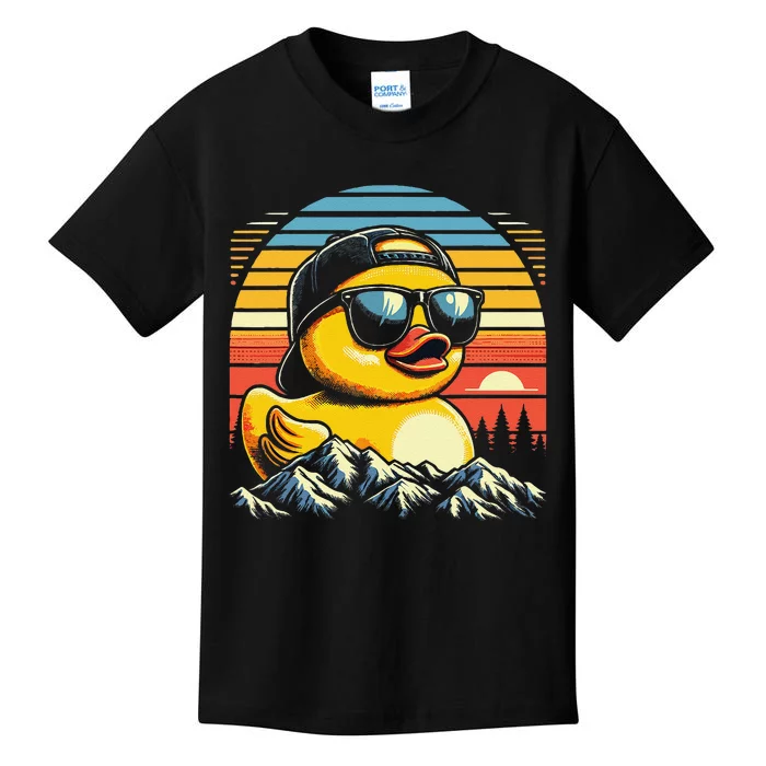 Vintage Cool Duck With Sunglasses  Funny Ducks Kids T-Shirt