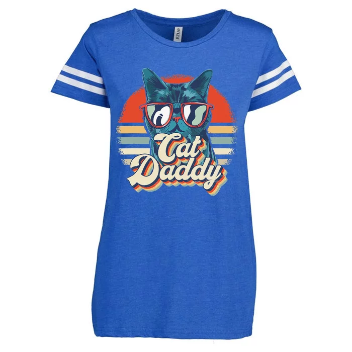 Vintage Cat Daddy Retro 80s Eighties Enza Ladies Jersey Football T-Shirt