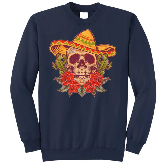 Vintage Cinco De Mayo Sombrero Skull Sweatshirt