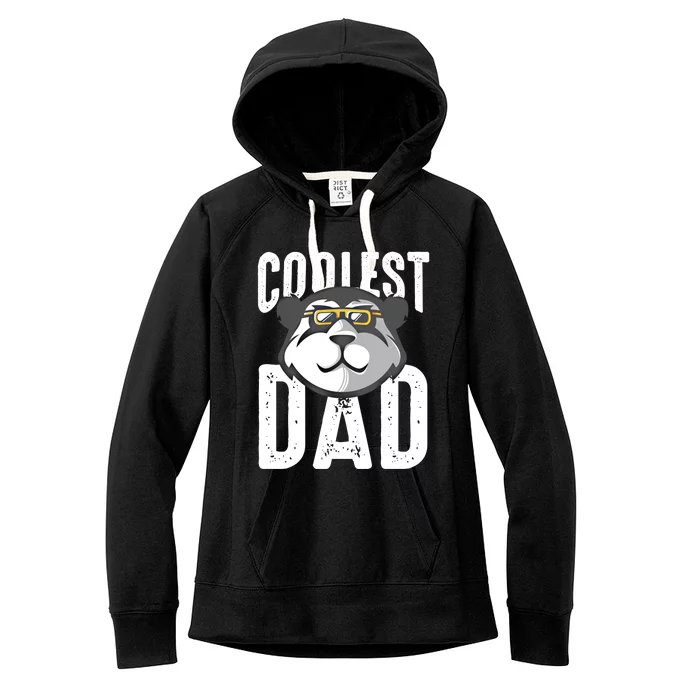 Vintage Coolest Dad Panda Worlds Best Father Dad Crew Gift Women's Fleece Hoodie