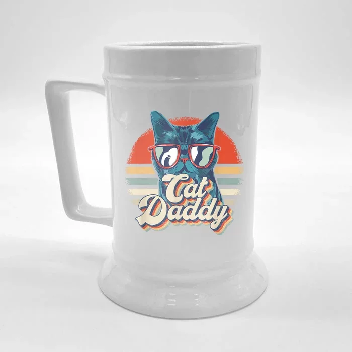 Vintage Cat Daddy Retro 80s Eighties Gift Dad Father Front & Back Beer Stein