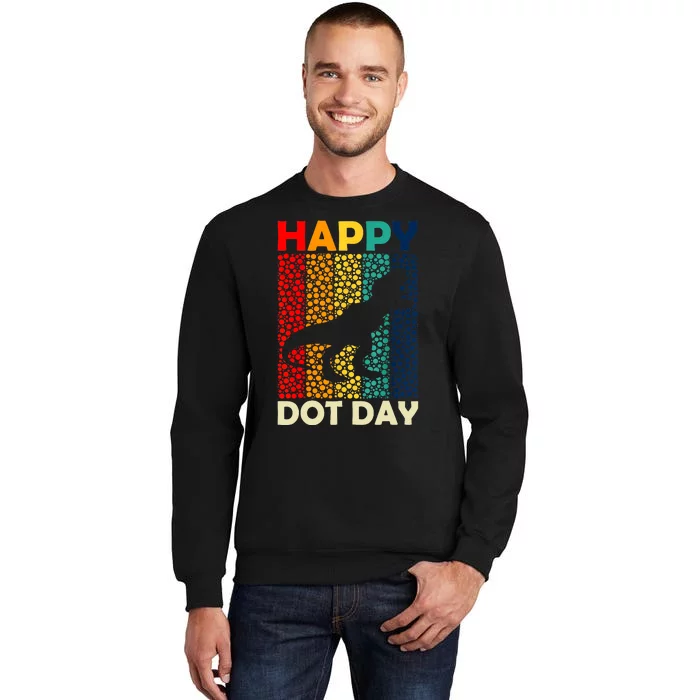 Vintage Cute Dot Trex Happy Dot Day Gift Sweatshirt