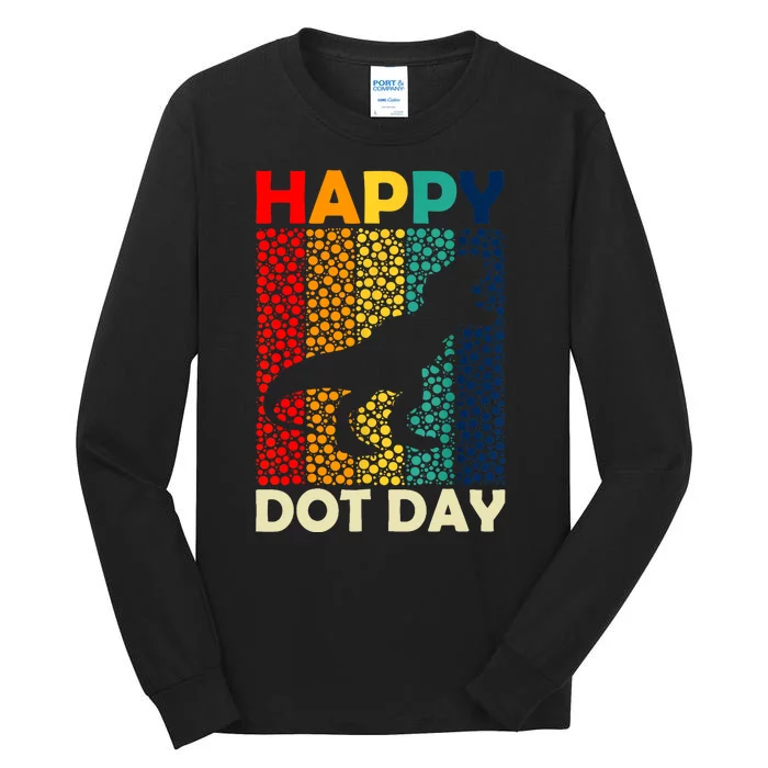 Vintage Cute Dot Trex Happy Dot Day Gift Tall Long Sleeve T-Shirt