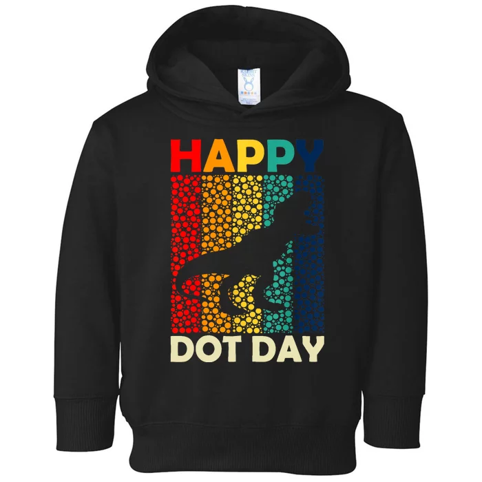 Vintage Cute Dot Trex Happy Dot Day Gift Toddler Hoodie