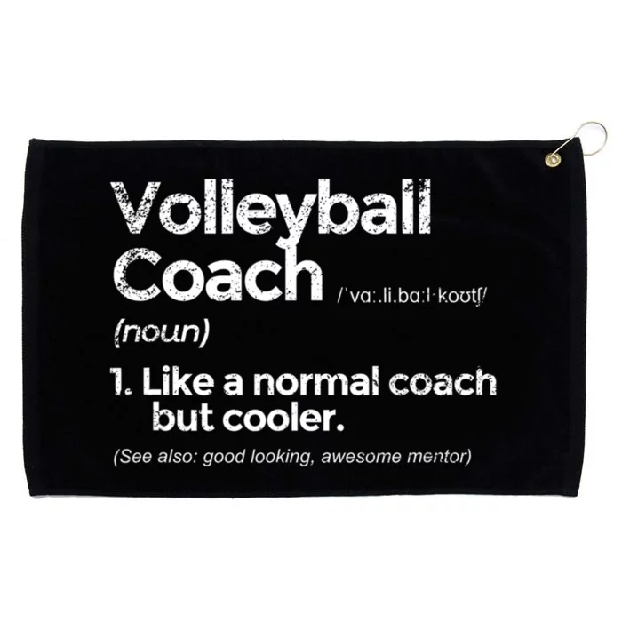 Volleyball Coach Definition Funny Gift Grommeted Golf Towel