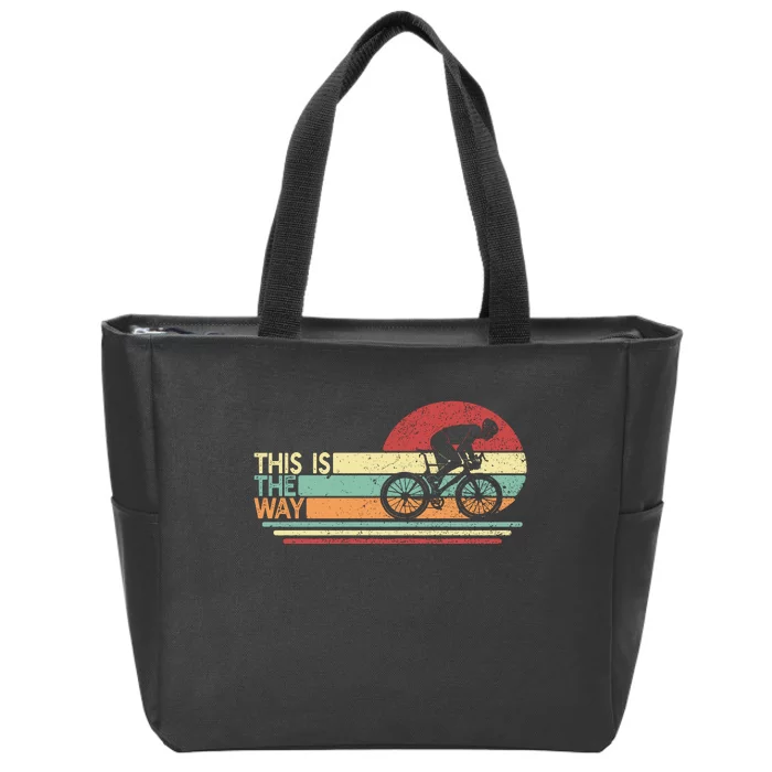 Vintage Cycling Dad This Is The Way Zip Tote Bag