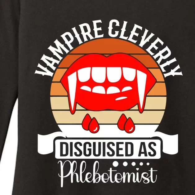 Vampire Cleverly Disguised As Phlebotomist Phlebotomy Tech Lab Tech Womens CVC Long Sleeve Shirt