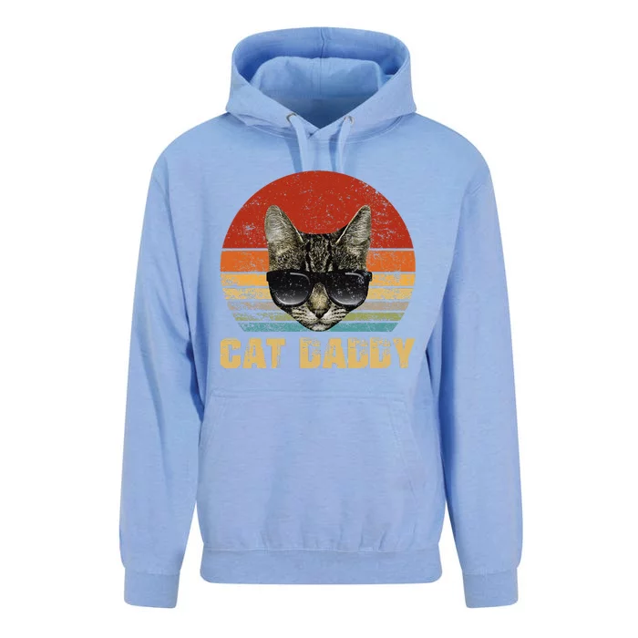 Vintage Cat Daddy Funny Cat Lover Gift Cat Dad Fathers Unisex Surf Hoodie