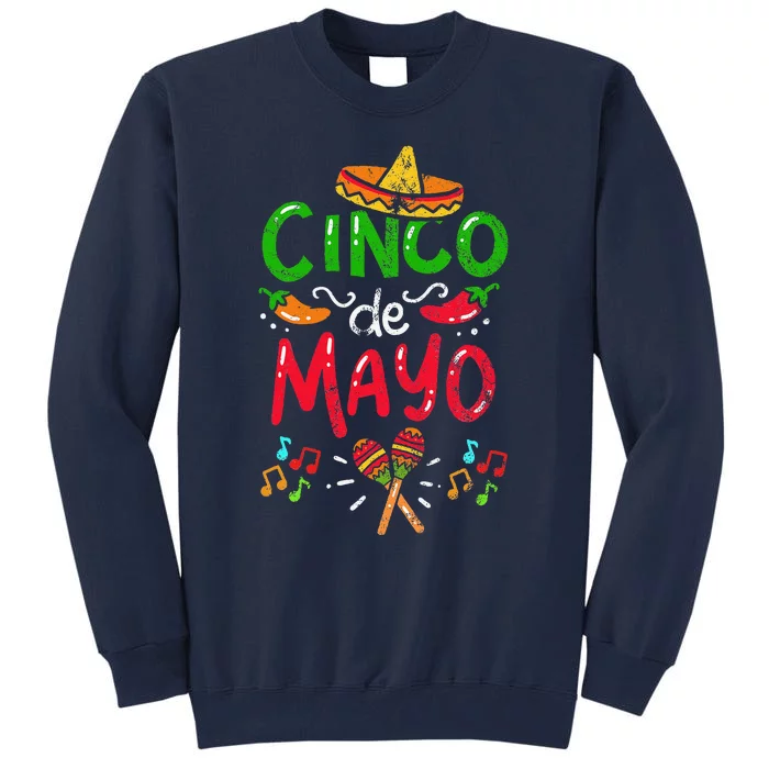 Vintage Cinco De Mayo Mexico Tall Sweatshirt