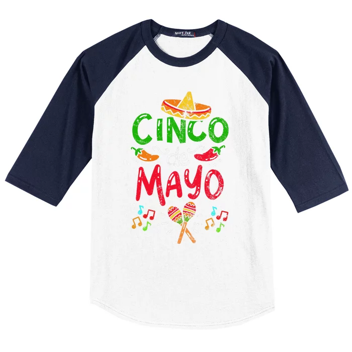 Vintage Cinco De Mayo Mexico Baseball Sleeve Shirt