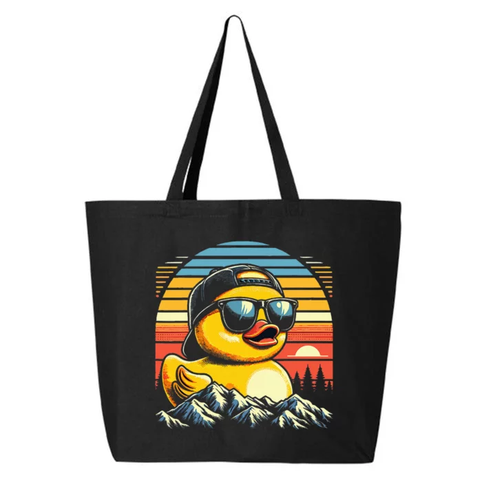 Vintage Cool Duck with Sunglasses & Mountain View 25L Jumbo Tote