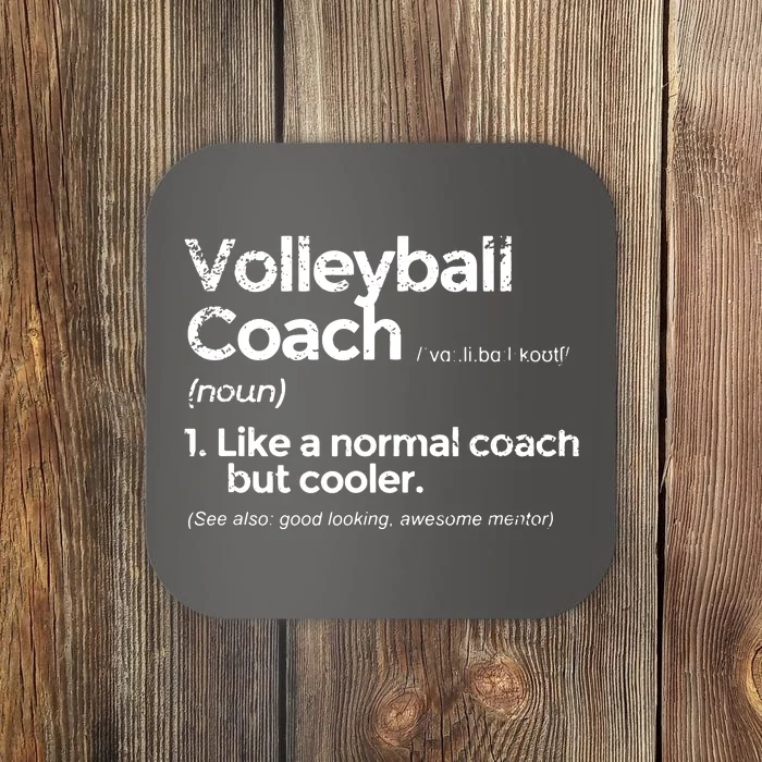 Volleyball Coach Definition Funny Gift Coaster