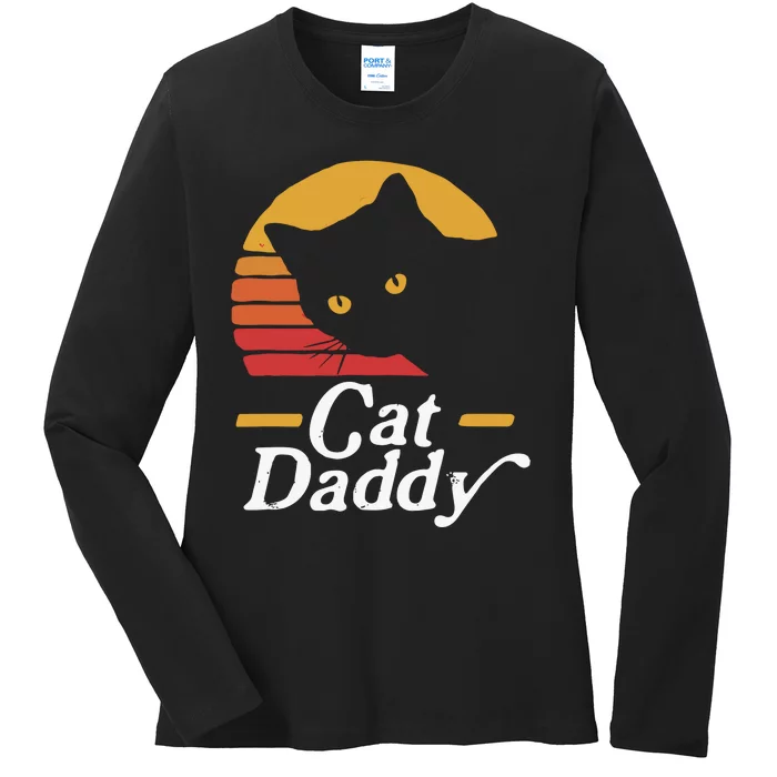 Vintage Cat Daddy Ladies Long Sleeve Shirt