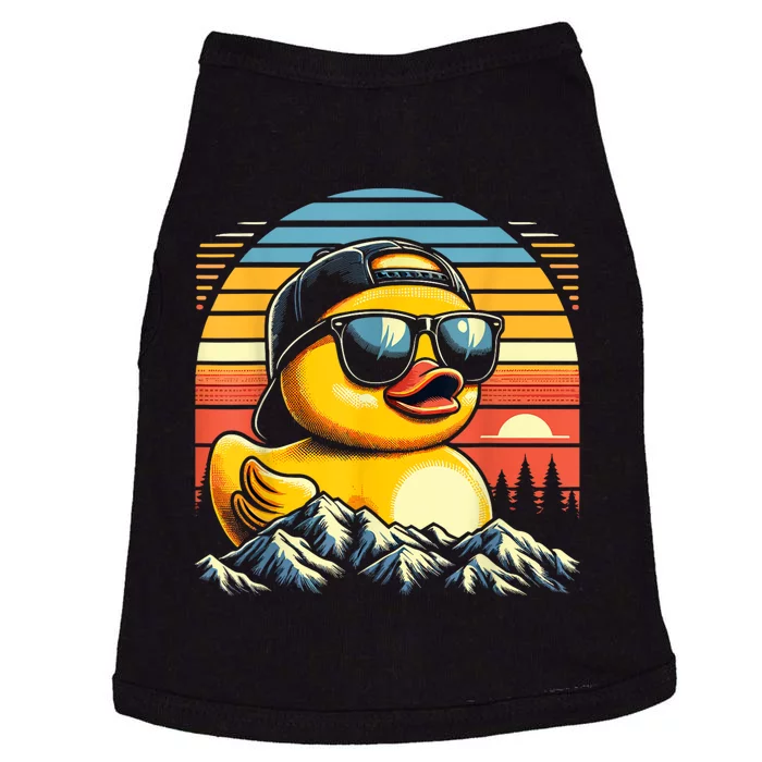 Vintage Cool Duck With Sunglasses & Mountain View Doggie Tank