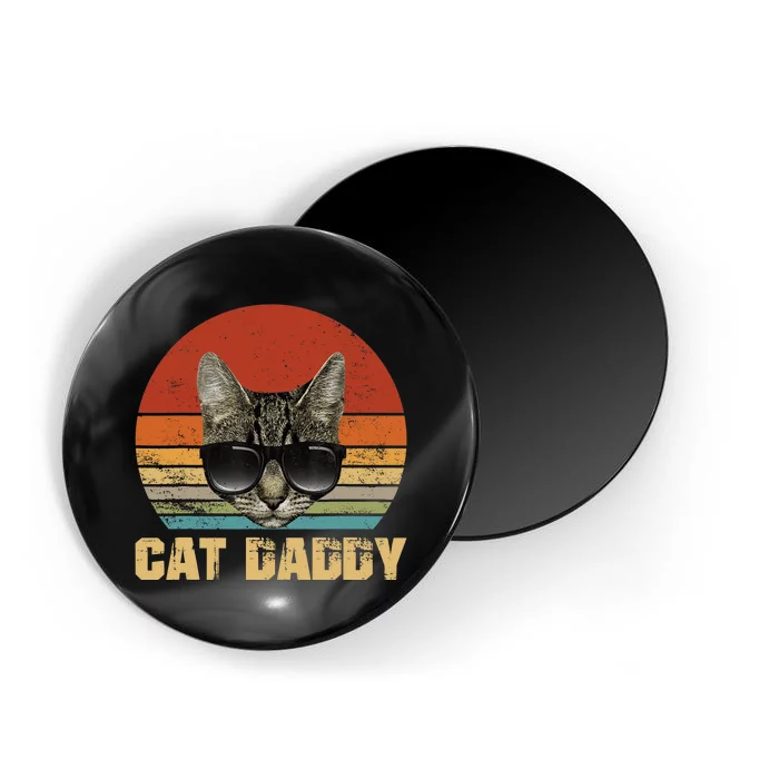 Vintage Cat Daddy Funny Cat Lover Gift Cat Dad Fathers Magnet