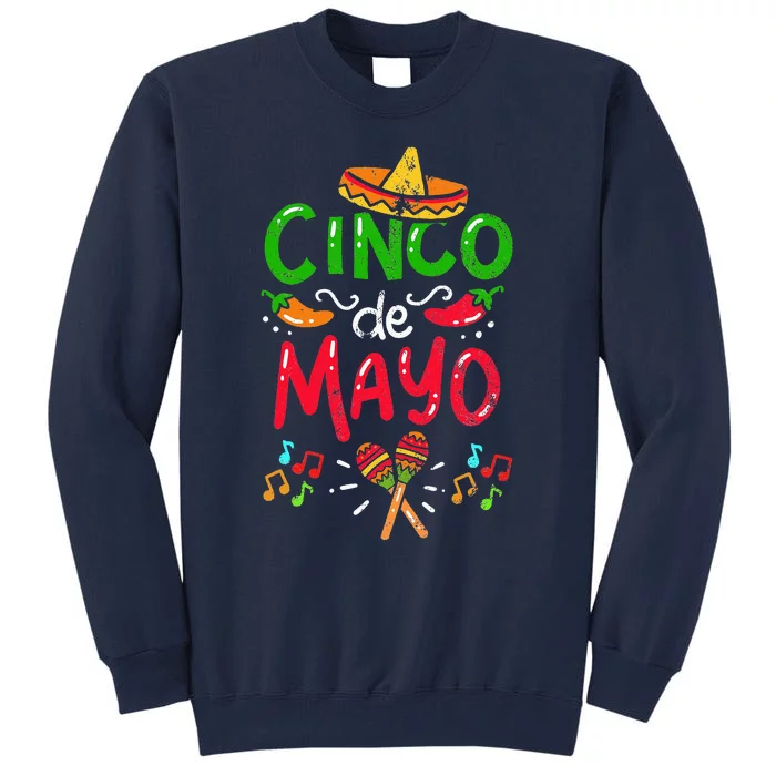 Vintage Cinco De Mayo Mexico Tall Sweatshirt