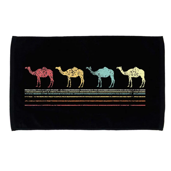 Vintage Camel Enthusiast Retro Design Microfiber Hand Towel