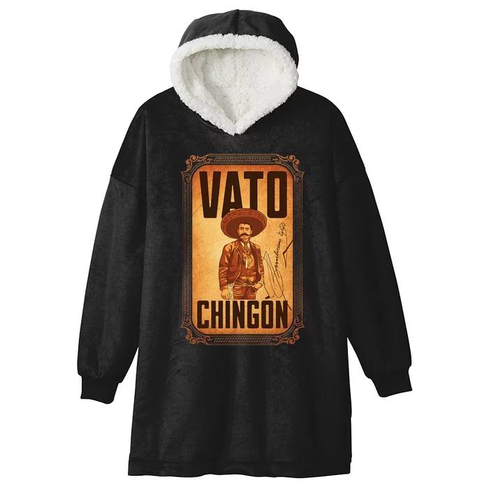 Vato ChingóN. Emiliano Zapata Portrait Hooded Wearable Blanket