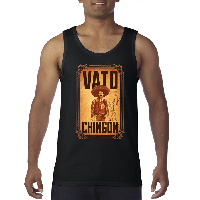 Vato ChingóN. Emiliano Zapata Portrait Tank Top