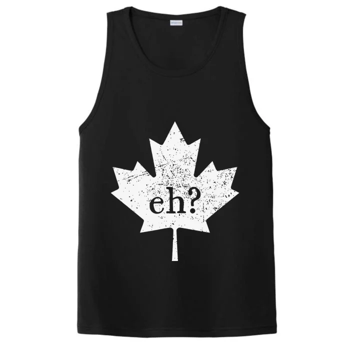 Vintage Canada Eh Maple Leaf Funny Canadian Roots Performance Tank